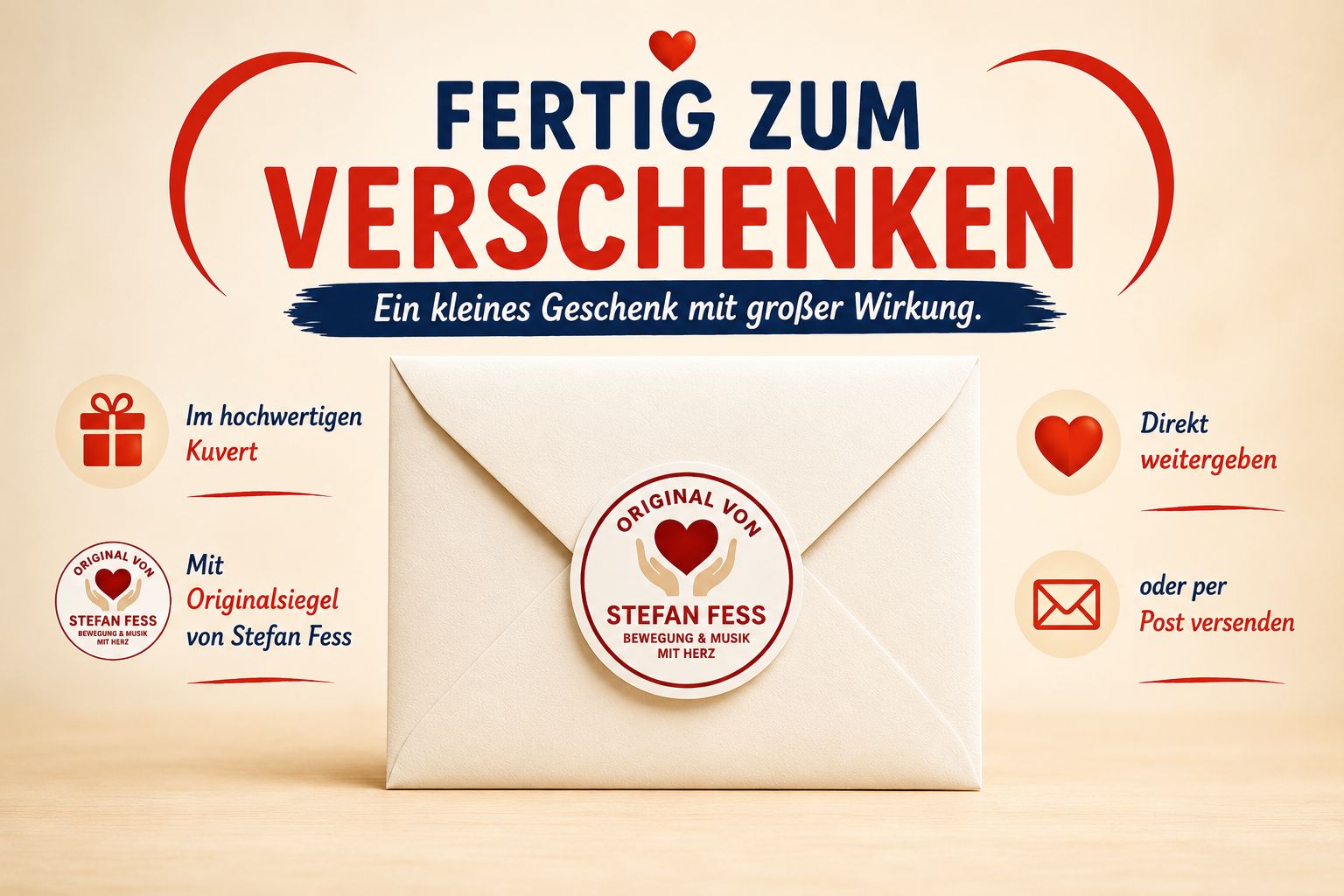 Dankesbroschüre mit Kuvert