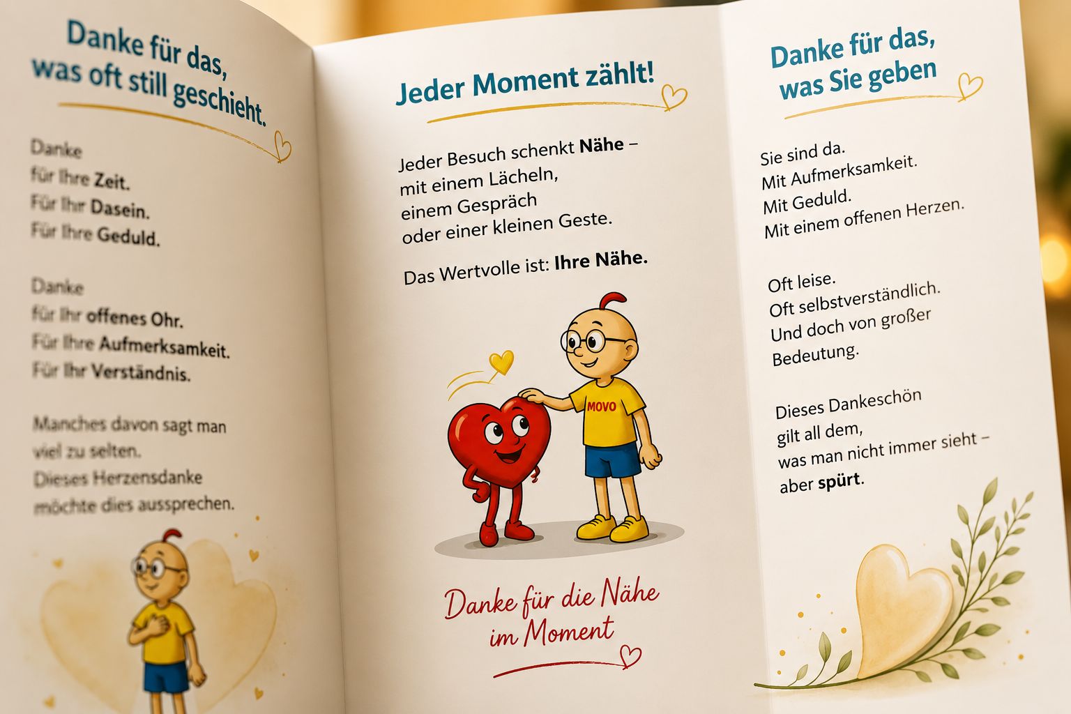 Teaser-Einblick in die Innenseite der Dankesbroschüre von Stefan Fess